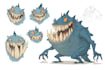 design horror cartoon characters and creatures