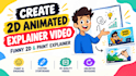 create 2d animated explainer video, funny 2d and paint explainer
