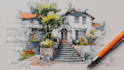 do hand drawn architectural sketches