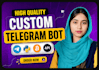 develop a custom telegram bot using python