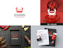 design custom restaurant, seafood, crab logo