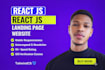 build your custom react website commerce landing page