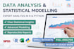 do advanced data analysis, statistics and modelling in r or python