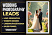 generate event planning leads wedding planner catering photography leads website