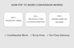 convert PDF to word with accurate typing and formatting