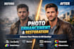enhance image quality and improve clarity professionally