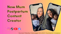 create mum, parenting, motherhood and family ugc ads and socials