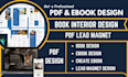 design professional ebook, workbook, lead magnet and PDF