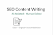 write SEO blog posts with ai assisted writing and human editing