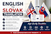 translate english to slovak text manually and professionally