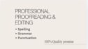 professionally proofread and edit your writing