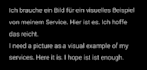 translate english and german text