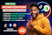 do complete tiktok monetization organically  creator in creator rewards account