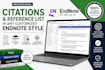 edit your citations and reference list in any customized endnote style