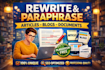 rewrite, paraphrase articles, blogs, and documents professionally