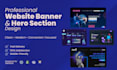 design website banner and landing page