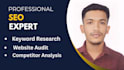 do website seo audit,keyword research and competitor analysis