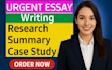 urgent essay writing, summary and case study