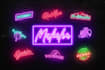 make a custom neon logo, sign, text, icon, glowing effect