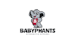 create simple baby elephant gymnastics apparel logo