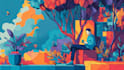 draw colourful digital illustration
