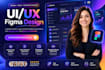 design figma website UI UX, mobile app or website ui ux design