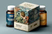 design supplement or hemp product packaging box and label