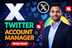 be your twitter or x account manager