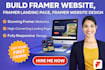 build framer website, framer landing page, framer website design