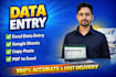 do accurate data entry,PDF to excel conversion,web research
