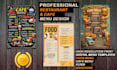 professionally design restaurant and cafe menu