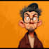 draw artistic cartoon caricatures