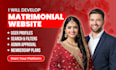 build a modern matrimonial website with admin panel
