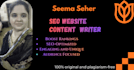 be your SEO website content writer