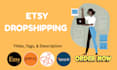 do drop shipping on your etsy shop