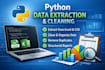 python data extraction and data cleaning