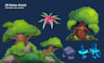 create 2d game assets, icons, game props and UI
