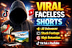 create viral faceless tiktok and youtube shorts