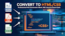 convert PDF, excel, or word to clean HTML CSS