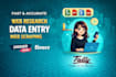 do accurate data entry, tally accounting and excel work