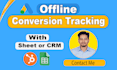 setup google ads offline conversion tracking with CRM, sheets and zapier