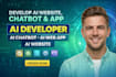 develop ai website, ai chatbot, and ai web application