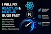 fix frontend bugs in react js and next js website