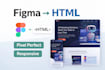 convert figma to responsive HTML CSS and javascript