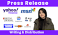 do press release writing and press release distribution