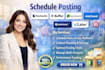 schedule posts via loomly hootsuite buffer metricool contentstudio content360