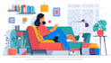 create a unique flat vector illustration