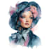illustrate watercolor portrait illustration
