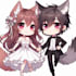 draw cute couple chibi illustration