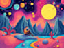 stunning illustration psychedelic, lifestyle, surrealism